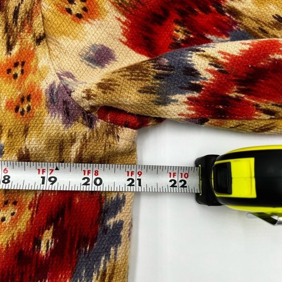 Coldwater Creek floral button up shirt/jacket. Size M pit to‎ pit 21 length 22.5 - Picture 6 of 8